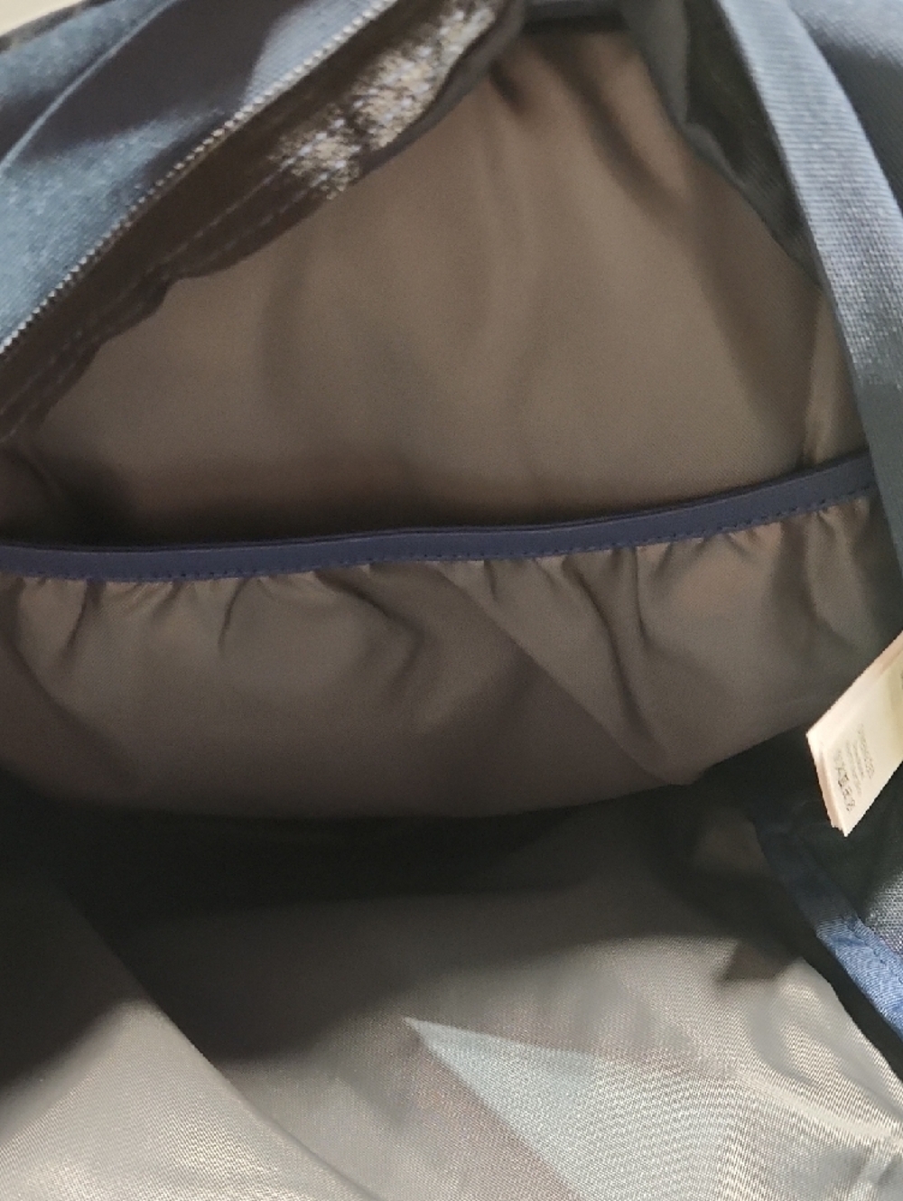 Jansport Navy Blue Backpack with Tan Base - Picture 3 of 8